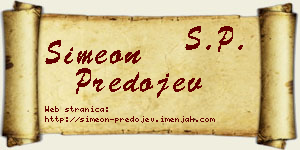 Simeon Predojev vizit kartica